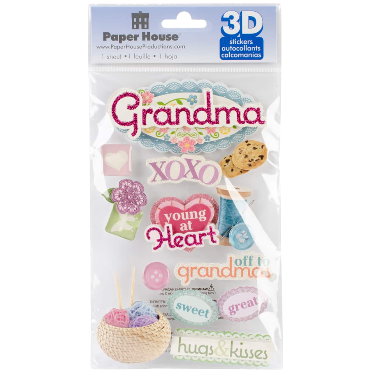 Paper House&#xAE; Grandma 3D Stickers
